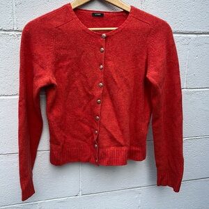 J. Crew Coral Cashmere Cardigan Vintage